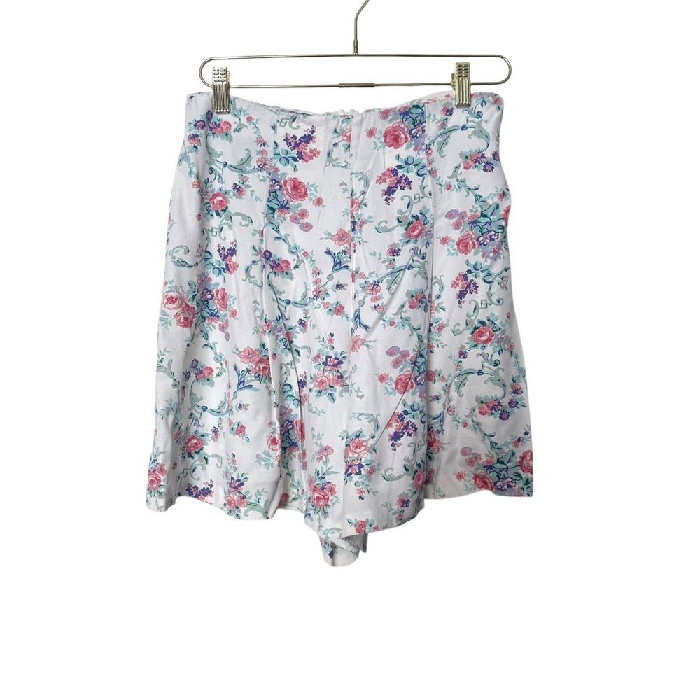 Vintage Rampage Floral High Rise Shorts Women 11 White Pockets Cottagecore Fairy
